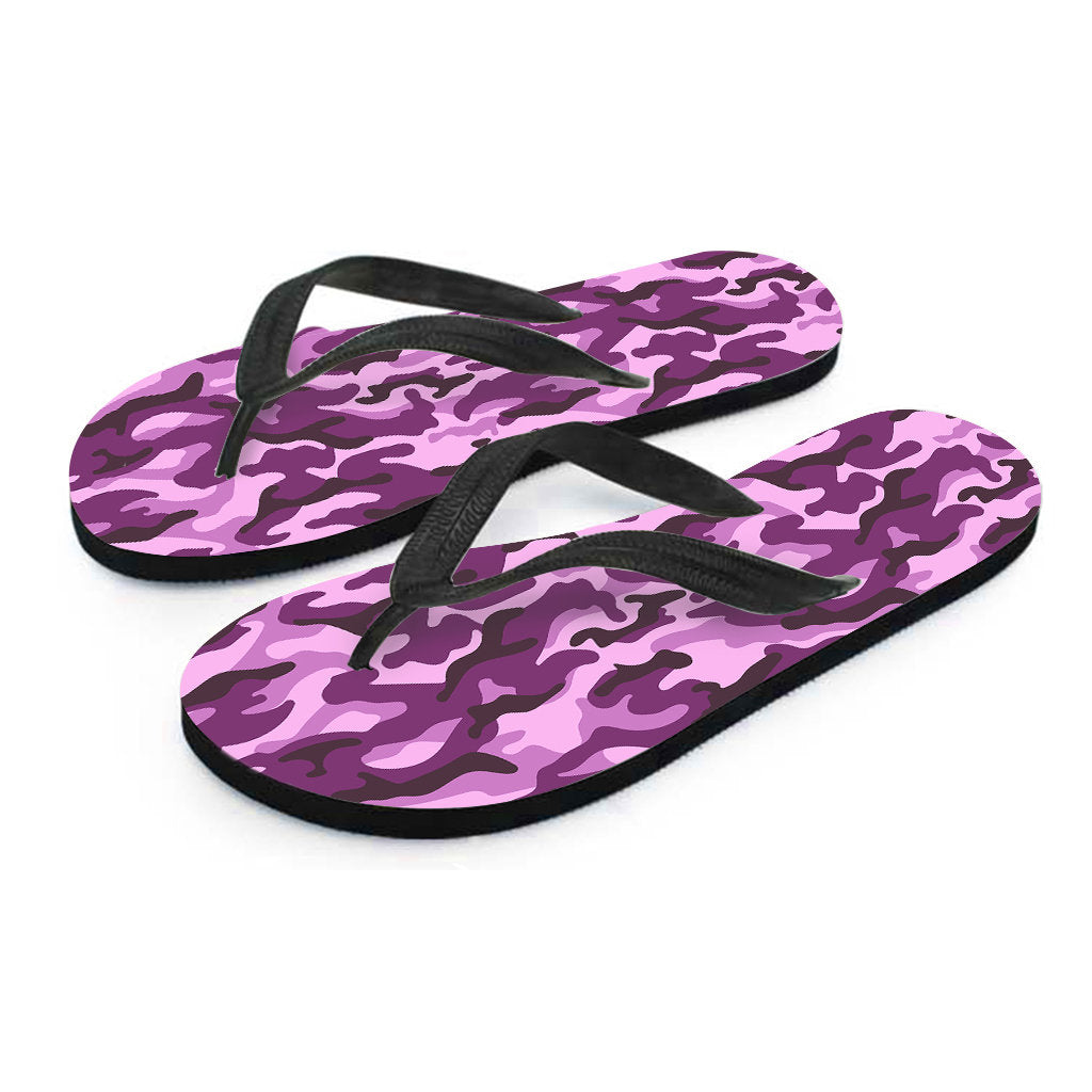 Purple Camouflage Flip Flops