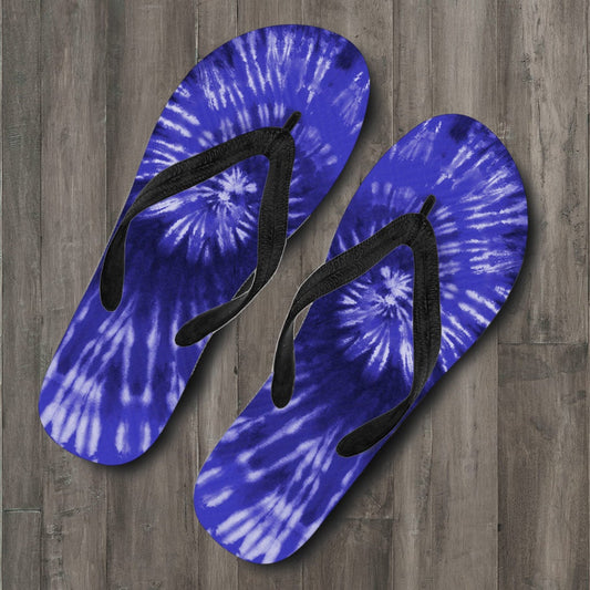 Royal Blue Tie Dye Flip Flops