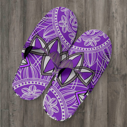 Purple Floral Mandalas Slippers