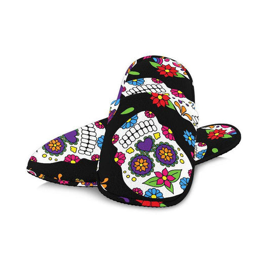 Colorful Sugar Skulls Slippers