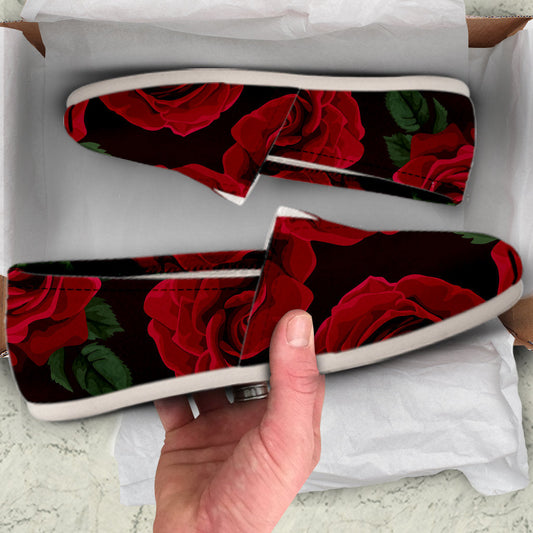 Red Roses Casual Shoes