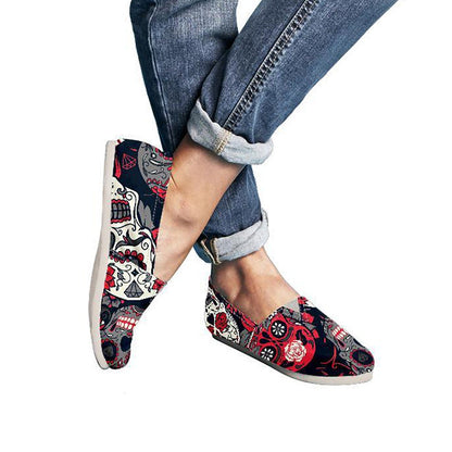 Sugar Skulls & Roses Casual Shoes