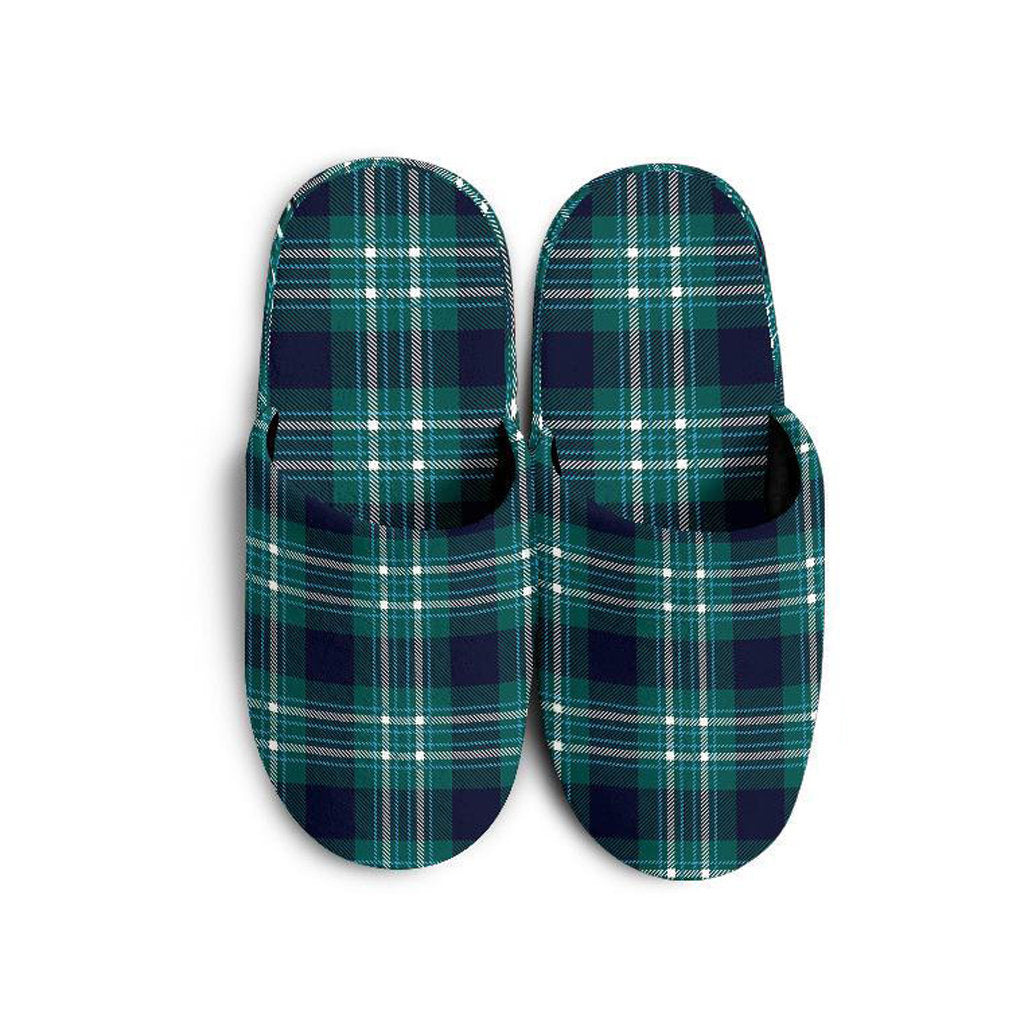Green Plaid Slippers
