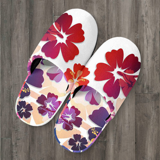 Colorful Aloha Flowers Slippers