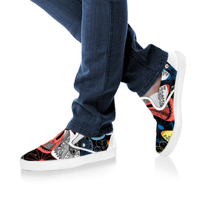 Colorful Butterflies Decor Slip On Shoes