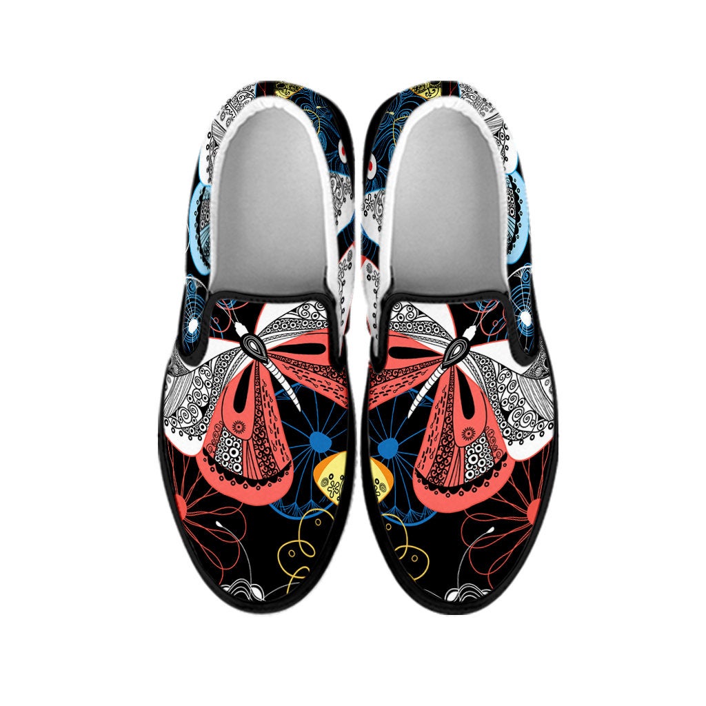 Colorful Butterflies Decor Slip On Shoes