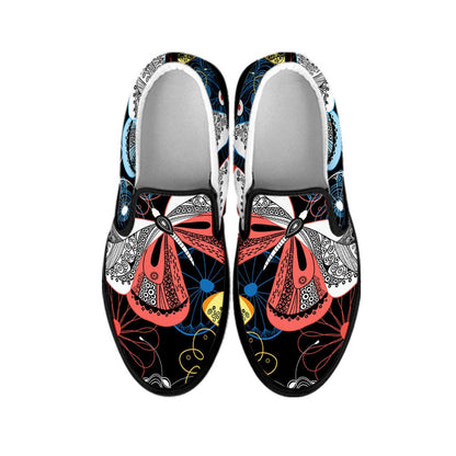 Colorful Butterflies Decor Slip On Shoes
