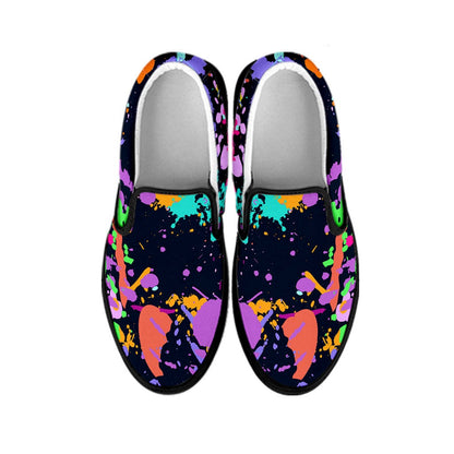 Colorful Paint Drip Abstract Art Slip On Shoes