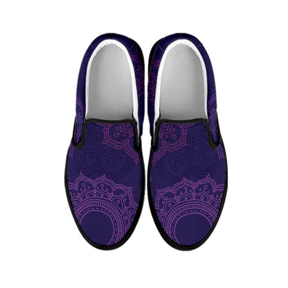 Purple Mandalas Slip On Shoes