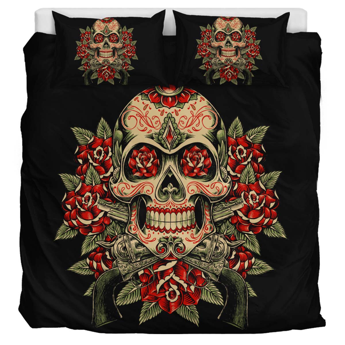 Skull and Roses - Bedding Set