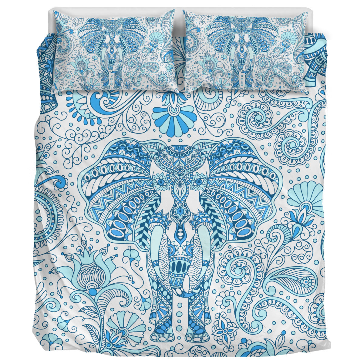 Mandala Elephant Printed Bedding Set