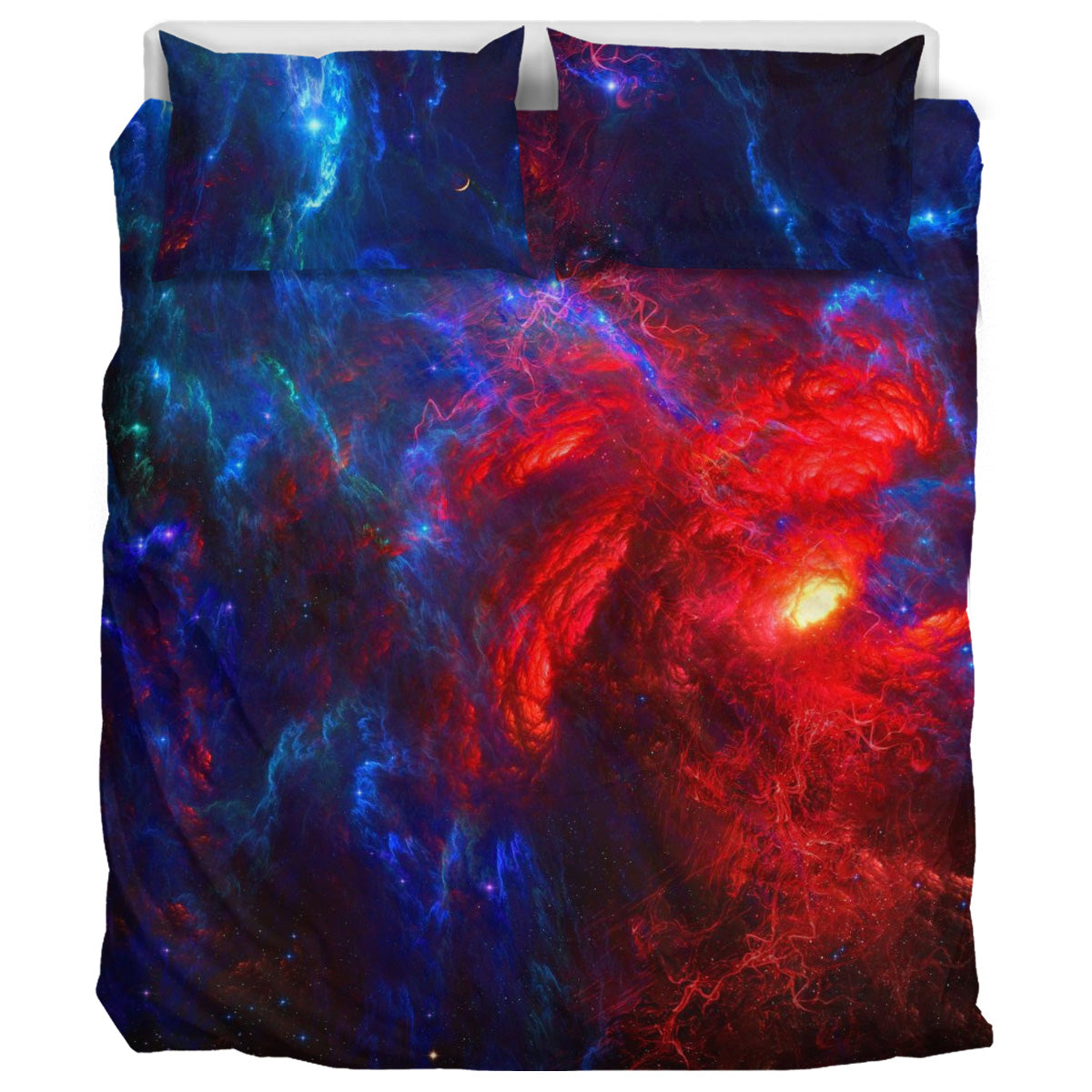 Blue Purple Galaxy Printed Bedding Set