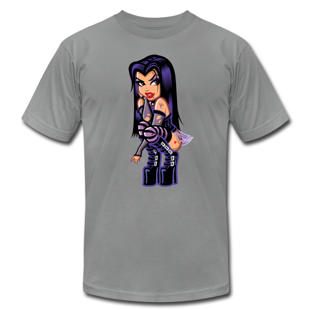 Cut Purple Cartoon Girl - slate