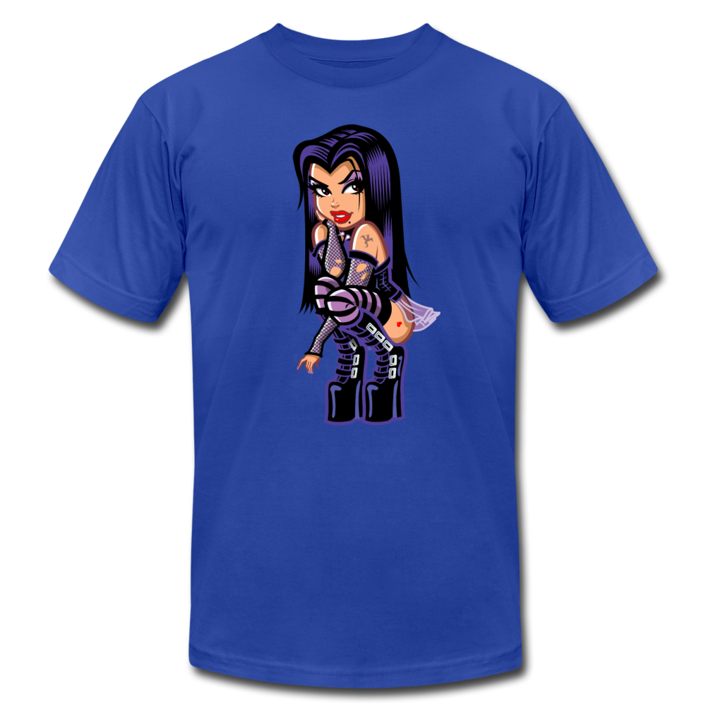 Cut Purple Cartoon Girl - royal blue