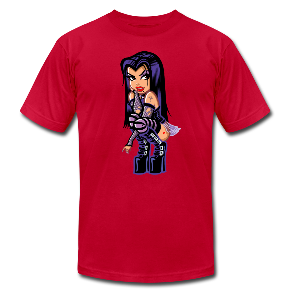 Cut Purple Cartoon Girl - red