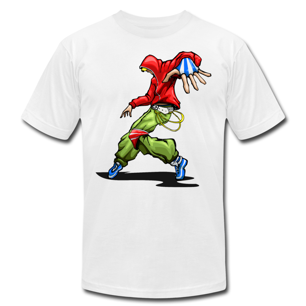 Dancing Hip Hop Cartoon T-Shirt - white