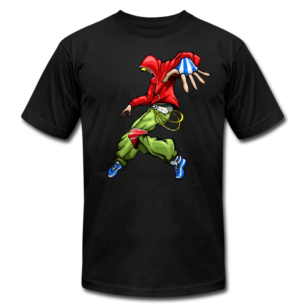Dancing Hip Hop Cartoon T-Shirt - black