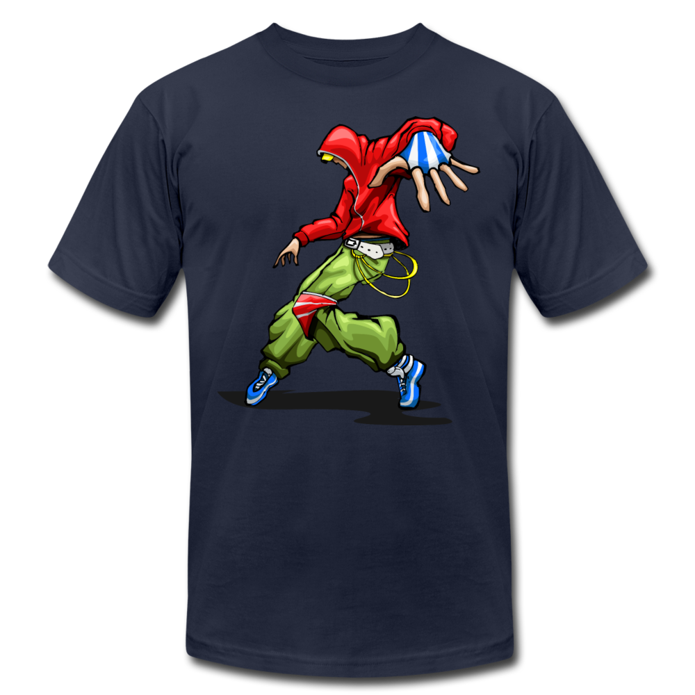 Dancing Hip Hop Cartoon T-Shirt - navy