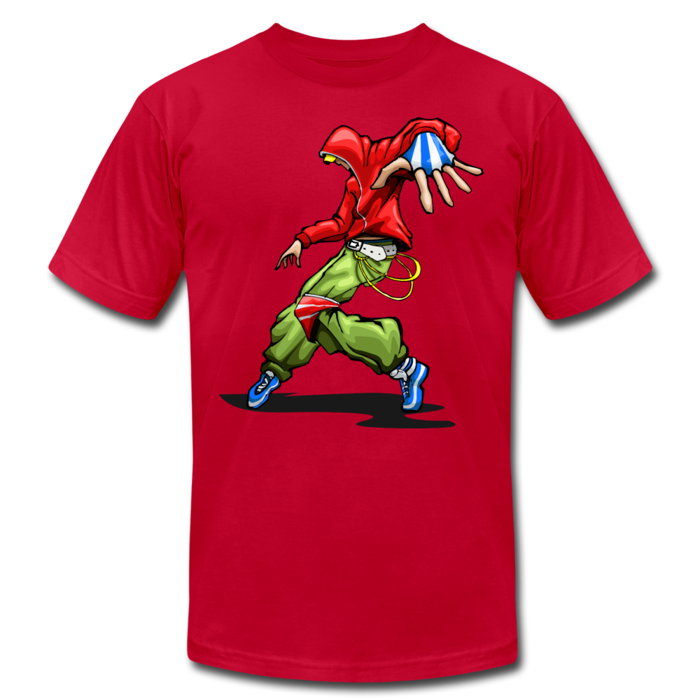 Dancing Hip Hop Cartoon T-Shirt - red