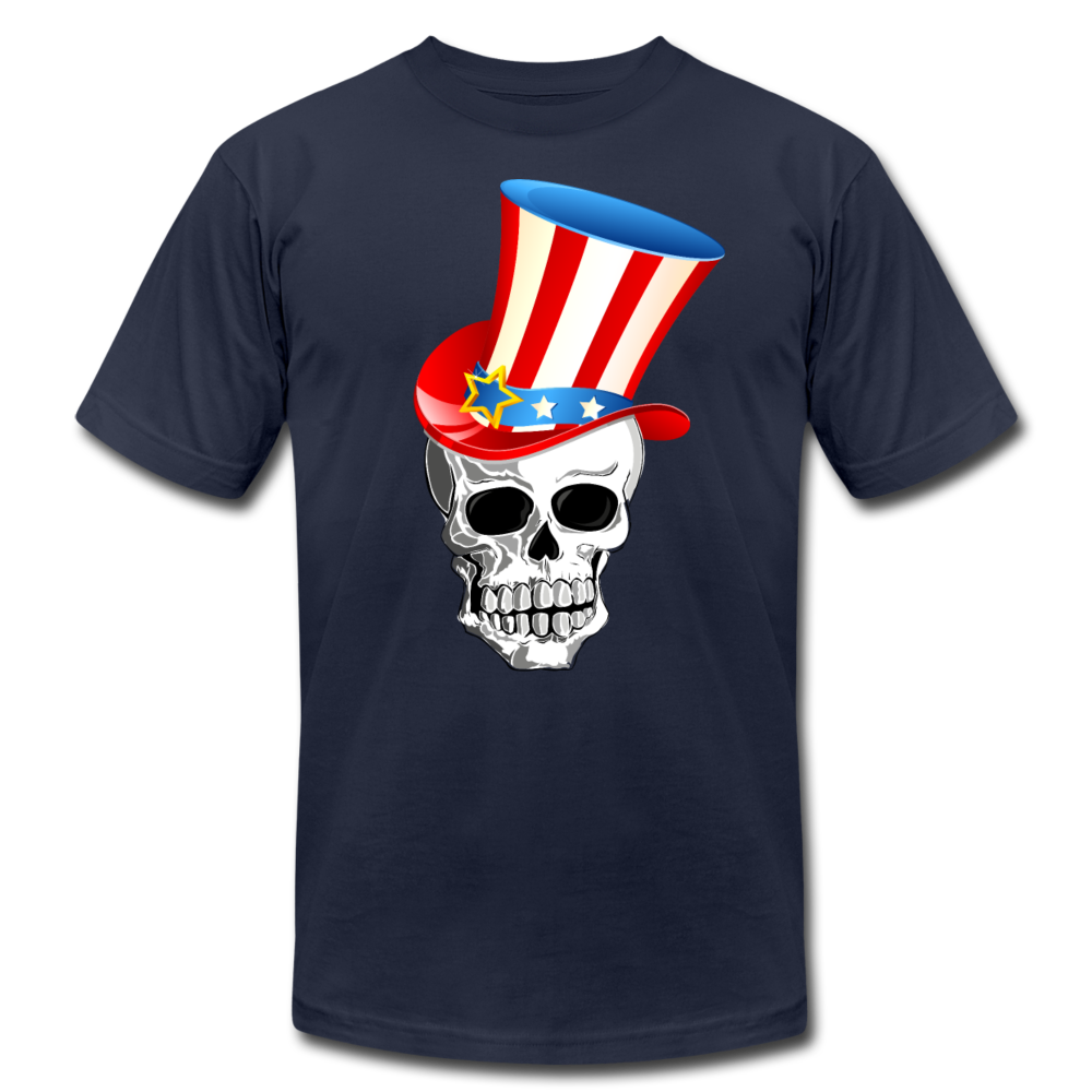 American Skull Hat T-Shirt - navy