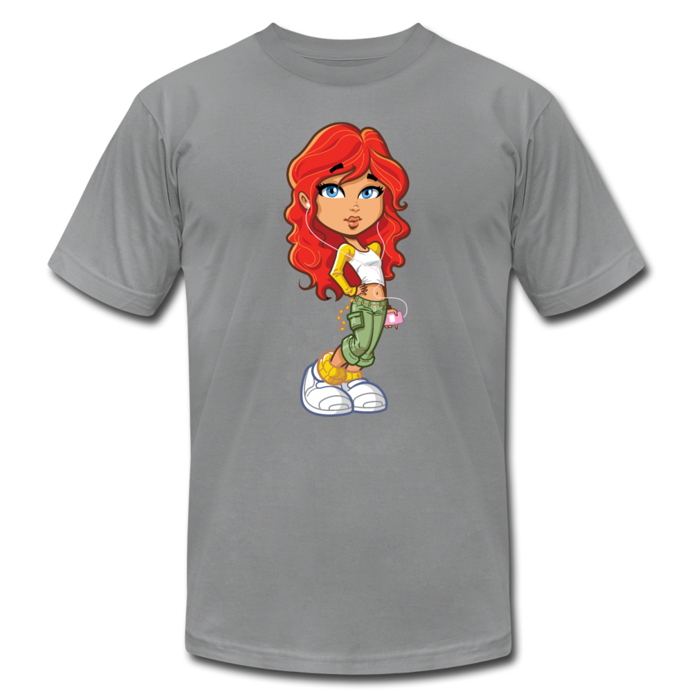 Cartoon Girl T-Shirt - slate