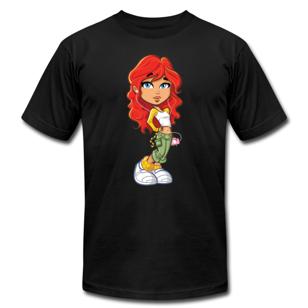 Cartoon Girl T-Shirt - black
