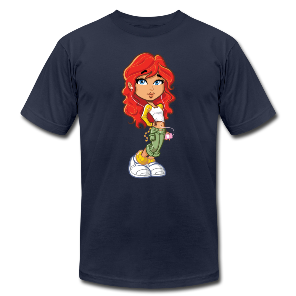 Cartoon Girl T-Shirt - navy