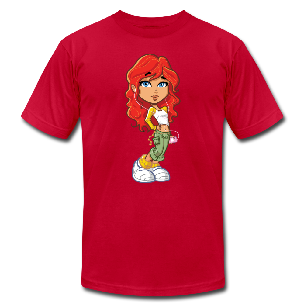 Cartoon Girl T-Shirt - red