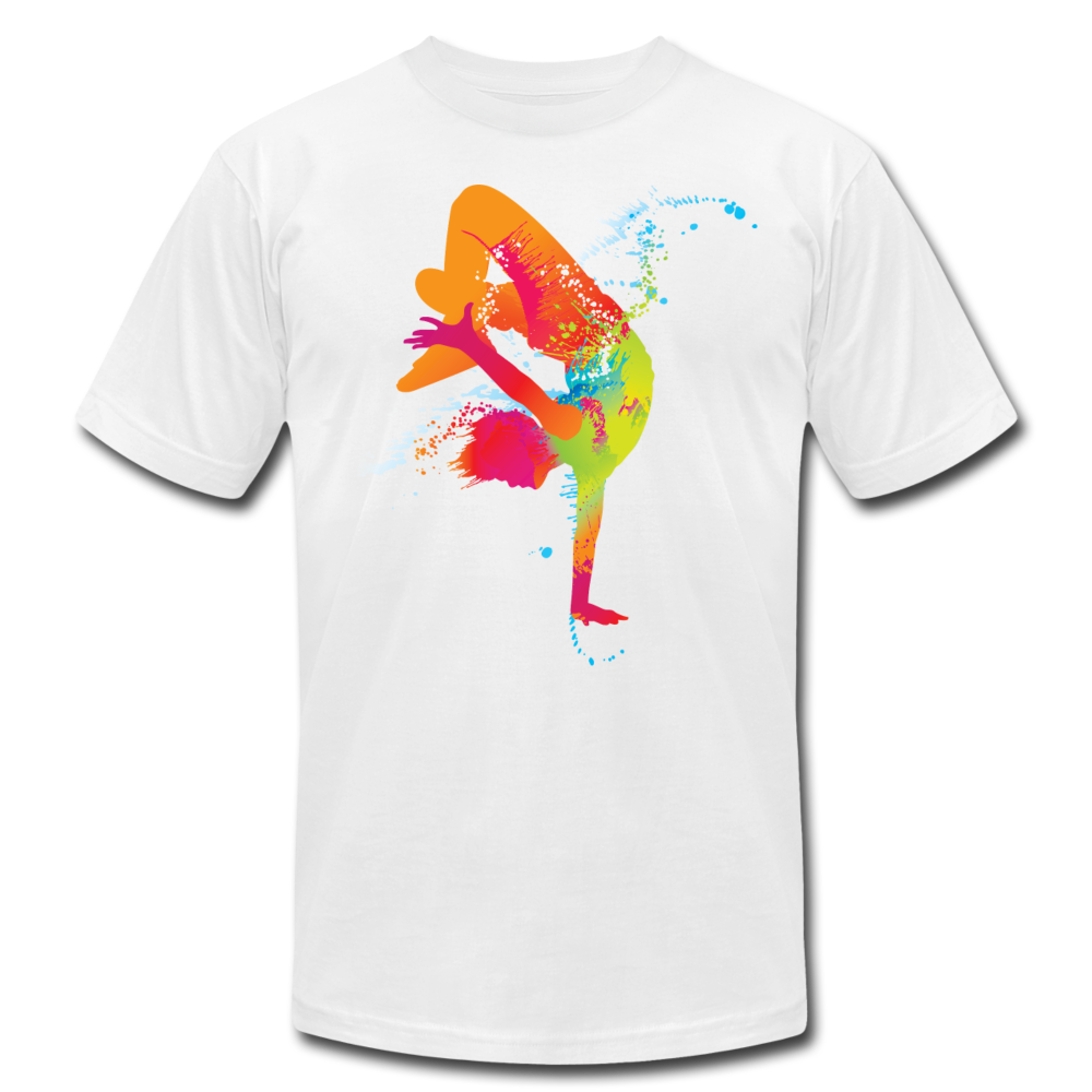 Colorful Abstract B-Boy Dancer T-Shirt - white