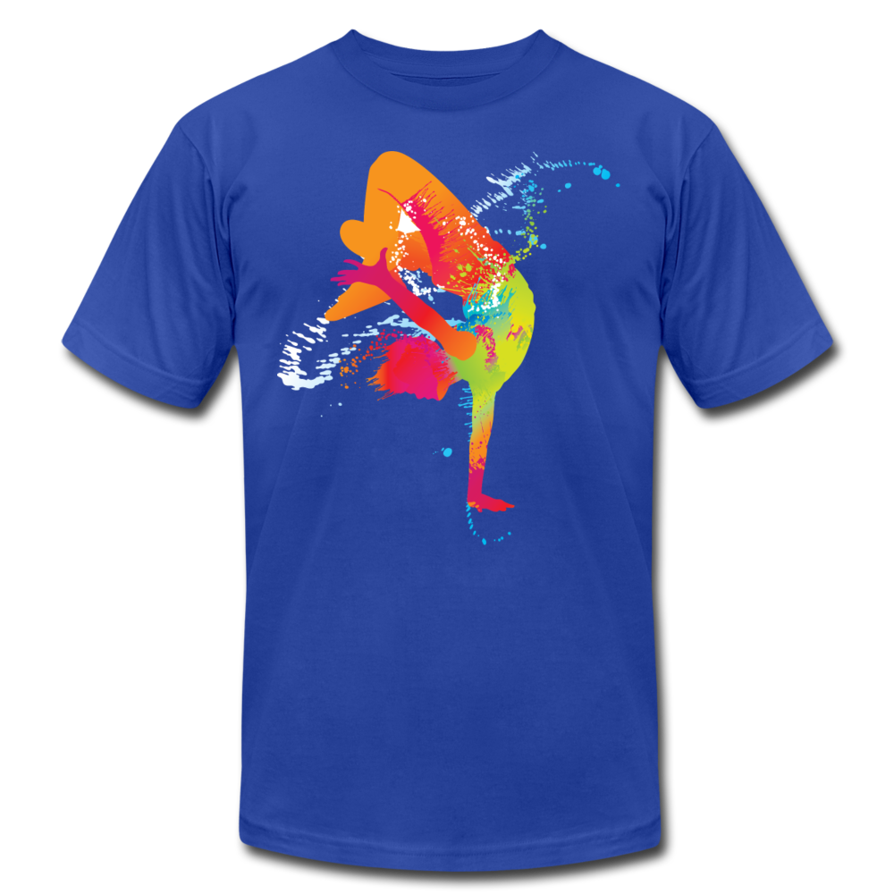 Colorful Abstract B-Boy Dancer T-Shirt - royal blue