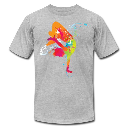 Colorful Abstract B-Boy Dancer T-Shirt - heather gray