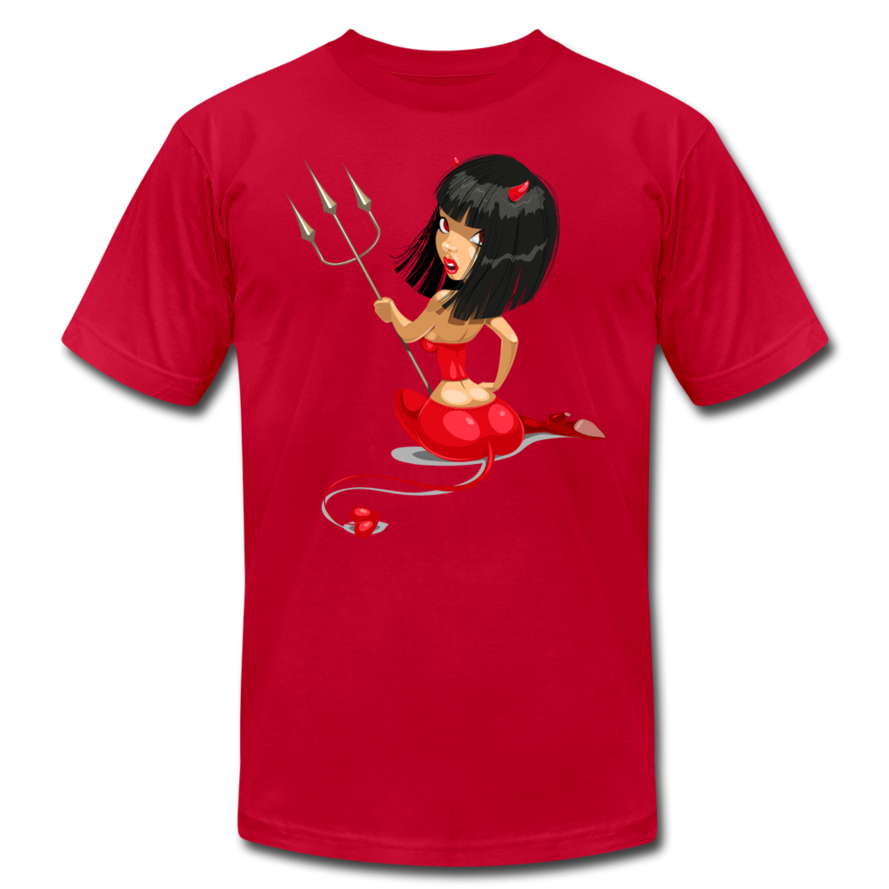 Devil Girl Cartoon T-Shirt - red