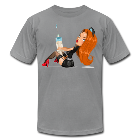 Nurse Cartoon T-Shirt - slate