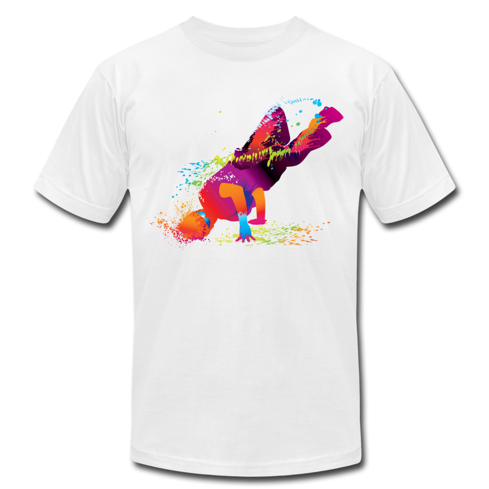 Colorful Abstract B-Boy Dancer T-Shirt - white