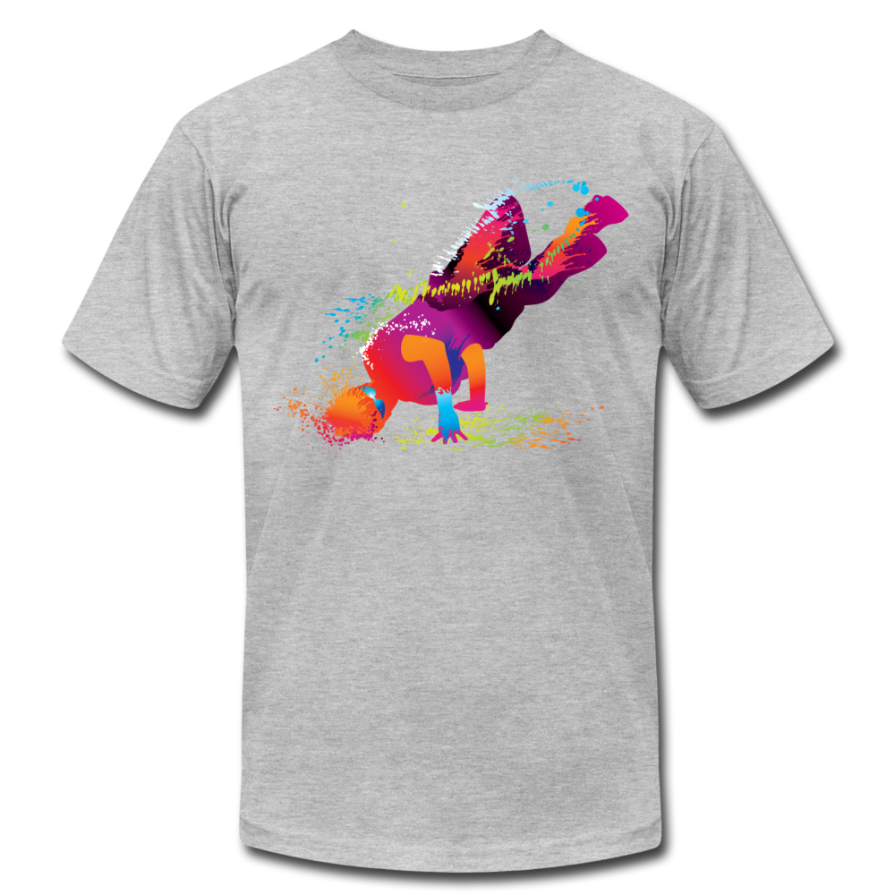 Colorful Abstract B-Boy Dancer T-Shirt - heather gray