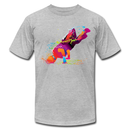 Colorful Abstract B-Boy Dancer T-Shirt - heather gray
