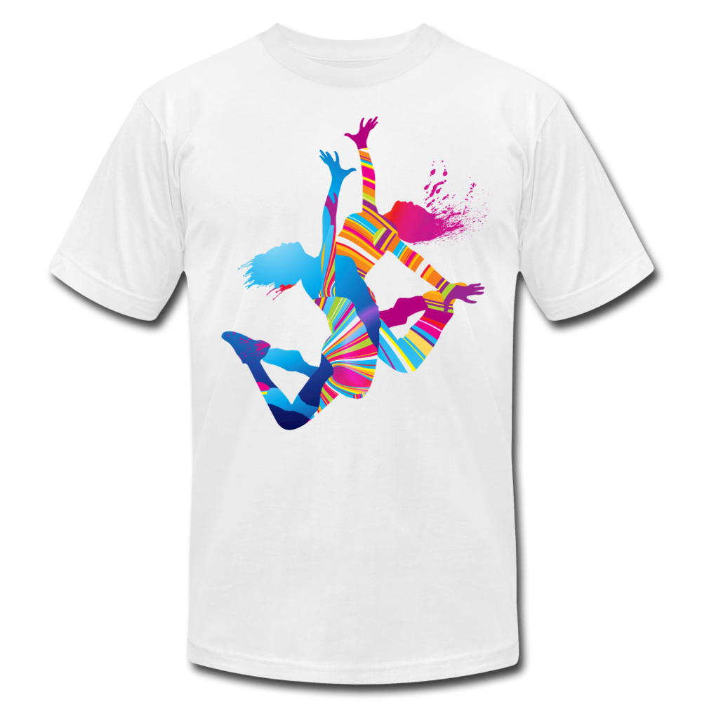 Colorful Abstract Dancers T-Shirt - white