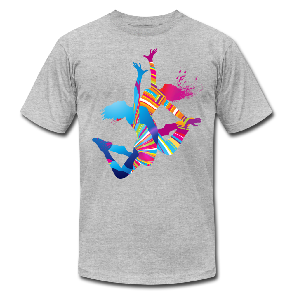 Colorful Abstract Dancers T-Shirt - heather gray