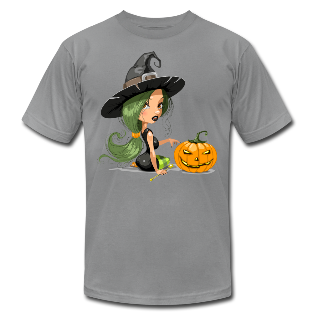Halloween Witch Cartoon T-Shirt - slate