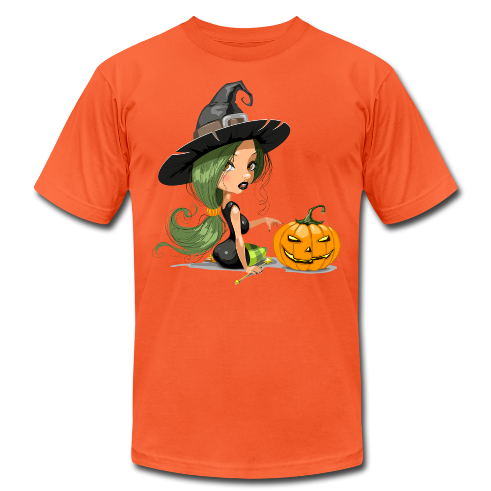 Halloween Witch Cartoon T-Shirt - orange