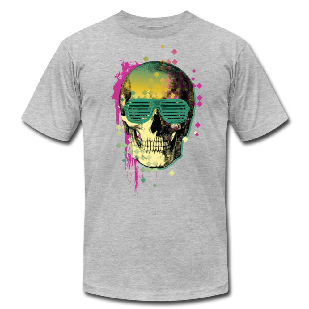Skull Glasses T-Shirt - heather gray