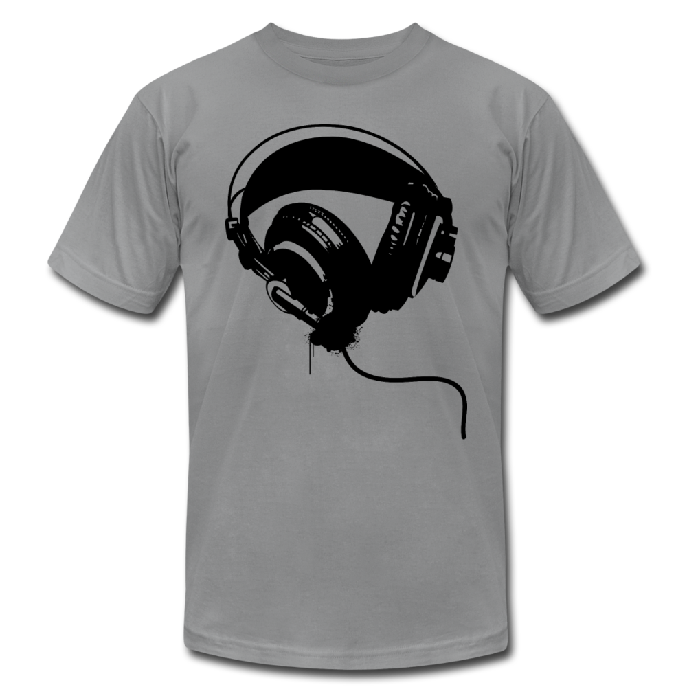 Black & White Headphones T-Shirt - slate