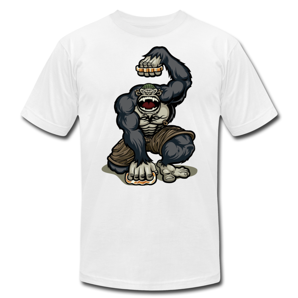 Gorilla Brass Knuckles T-Shirt - white