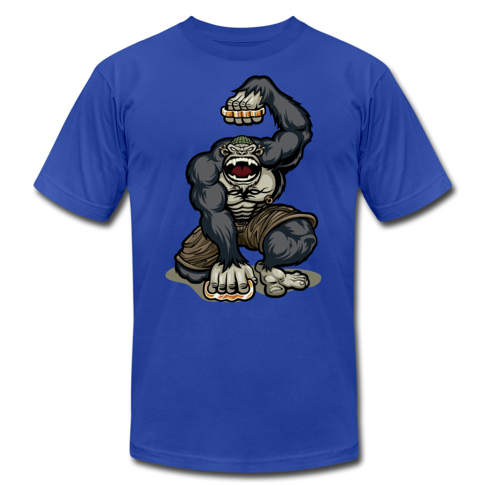 Gorilla Brass Knuckles T-Shirt - royal blue