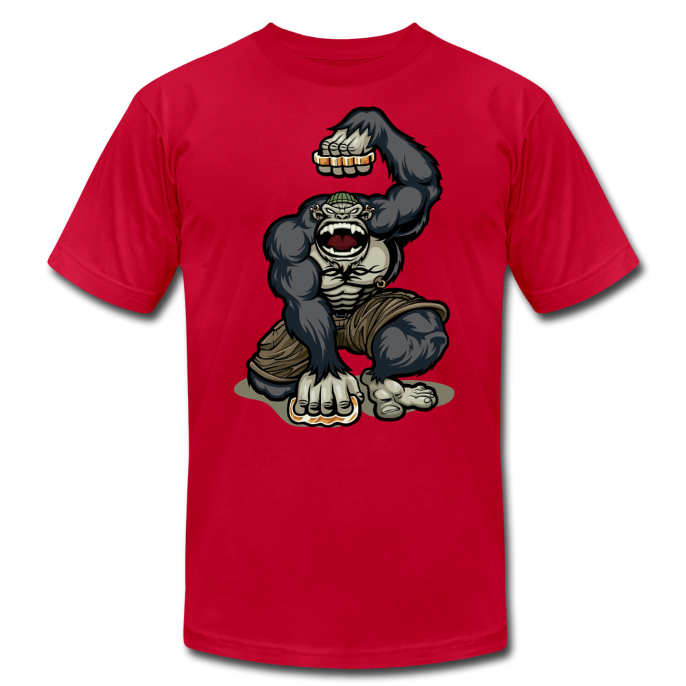Gorilla Brass Knuckles T-Shirt - red