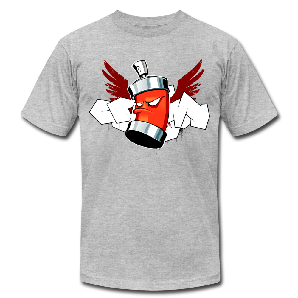 Hip Hop Spray Can T-Shirt - heather gray