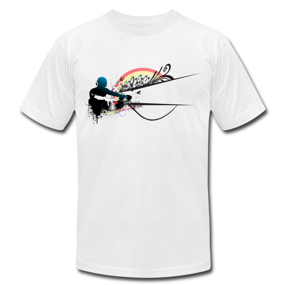 Abstract DJ Mixing T-Shirt - white