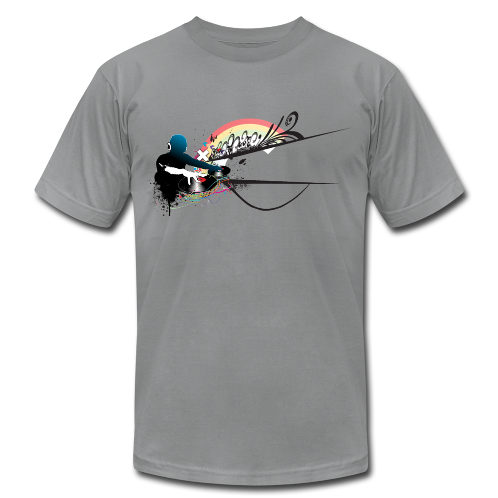 Abstract DJ Mixing T-Shirt - slate