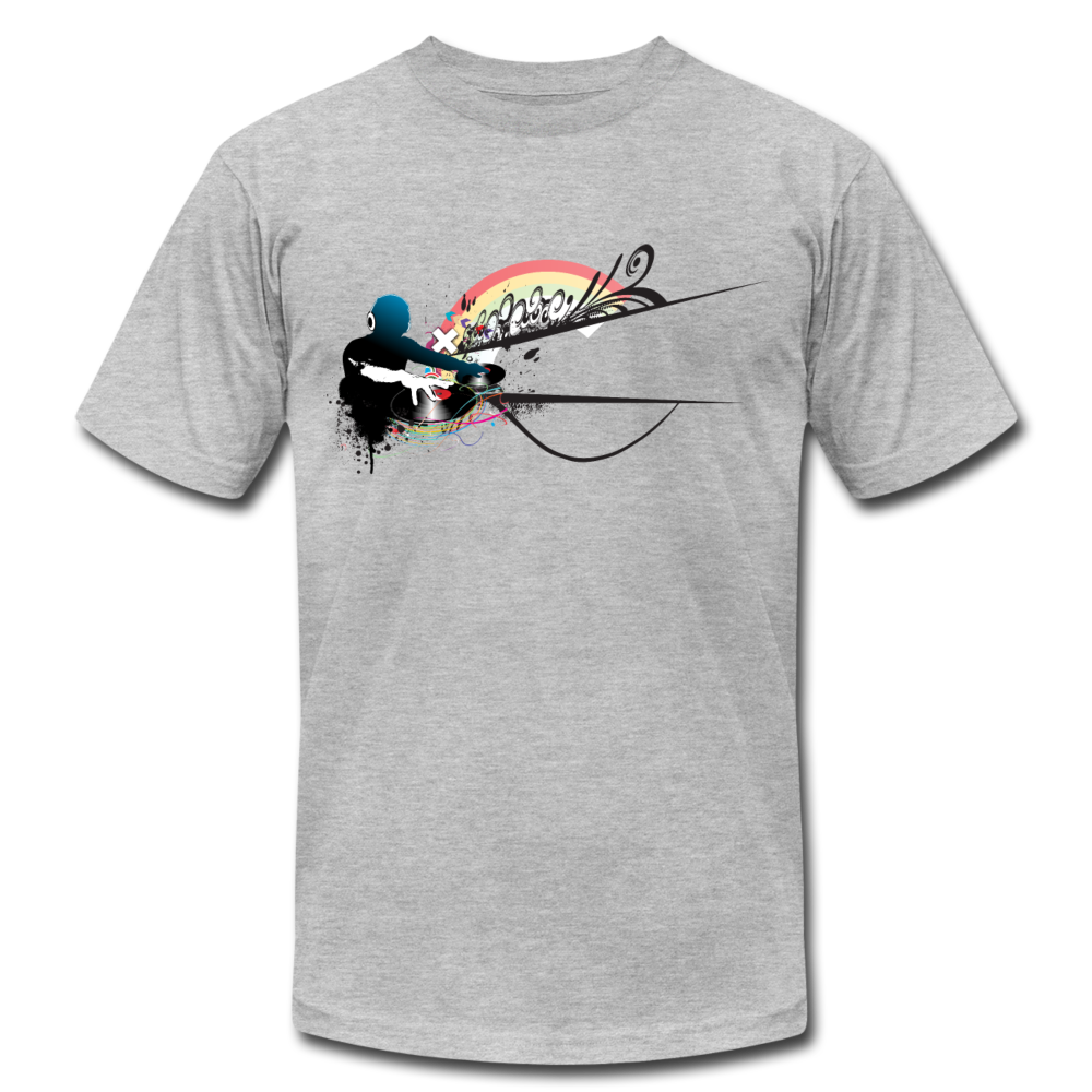 Abstract DJ Mixing T-Shirt - heather gray