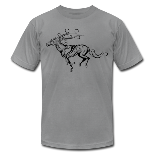 Running Horse Maori T-Shirt - slate